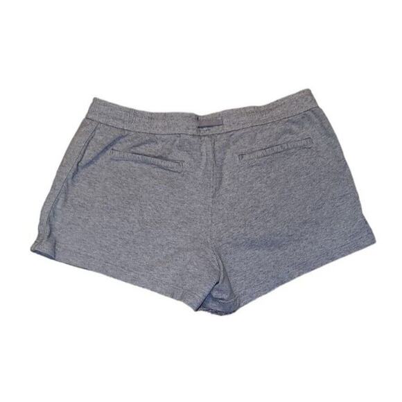 Athleta Women's Balloon Heathered Grey Drawstring Cotton Sweat Shorts Size 14 - Picture 2 of 5